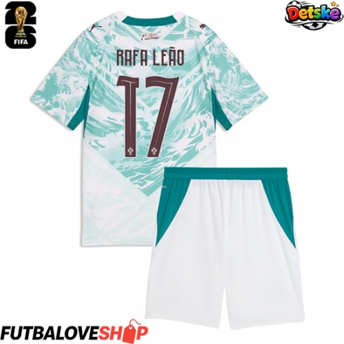 Dres Portugalsko Rafael Leao #17 Preč pre deti MS 2026 Krátky Rukáv (+ trenírky)